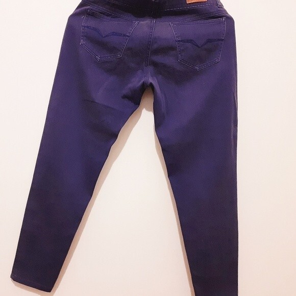 PAZZO Womens Ankle Low Rise AB Purple Skinny Casual Womens Pants W28 - Picture 5 of 9